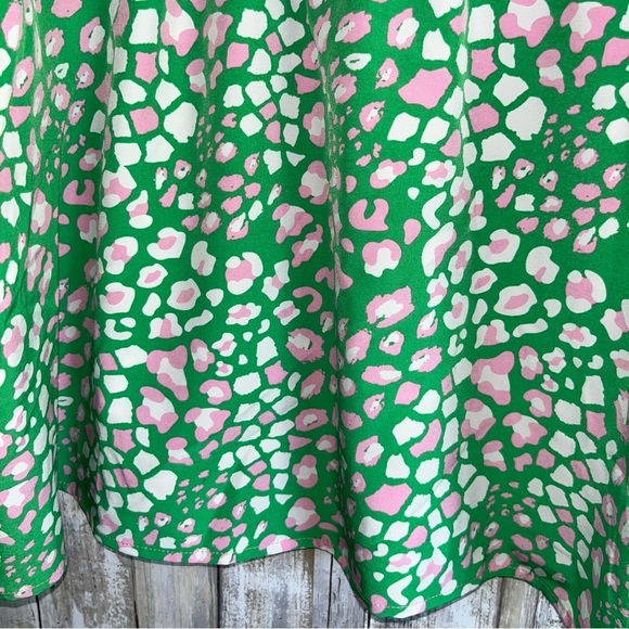 Michelle McDowell Green Leopard Blouse - Picture 3 of 6